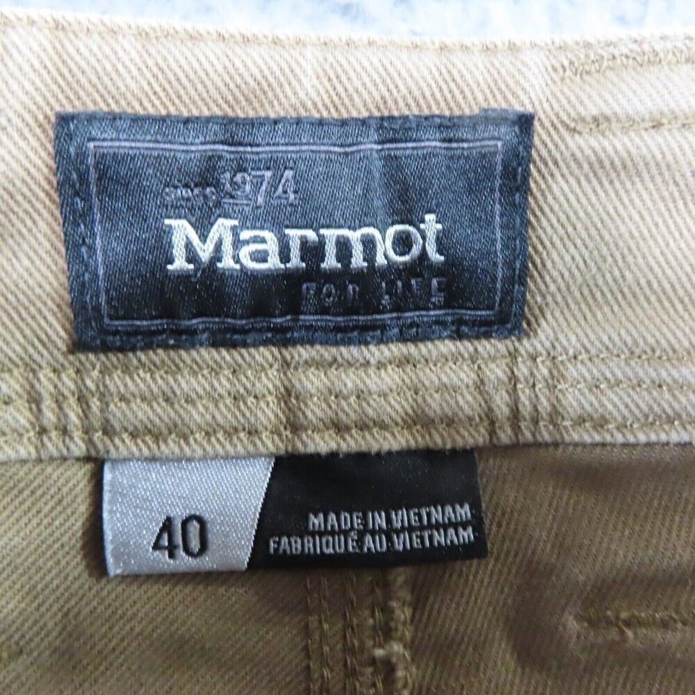 Marmot Shorts Men 40 Casual Chino Zip Cotton Brown Pockets Outdoor Hike - Picture 9 of 10
